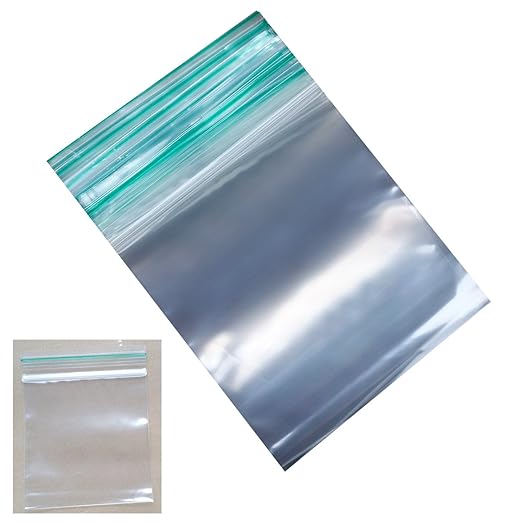 Clear Poly Plastic Grip Seal Reusable Zip Lock Plain Bags 1000 (60mm x 50mm)