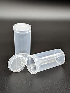 6 Drams 720 pcs/box Pop Top Containers vials, Herbs & Medicine Container, Squeeze 6 Drams Pop Tops Color Transparent Clear